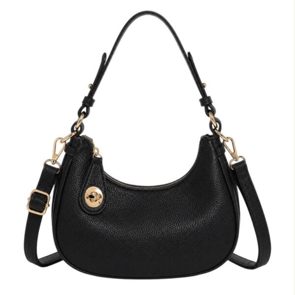 Bolso de Hombro Sintético con Diseño Medialuna y Bloqueo de Seguridad para Mujer - Imagen 5