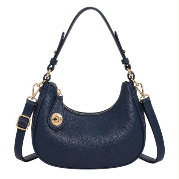Bolso de Hombro Sintético con Diseño Medialuna y Bloqueo de Seguridad para Mujer - Imagen 6