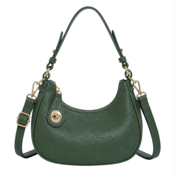 Bolso de Hombro Sintético con Diseño Medialuna y Bloqueo de Seguridad para Mujer - Imagen 7