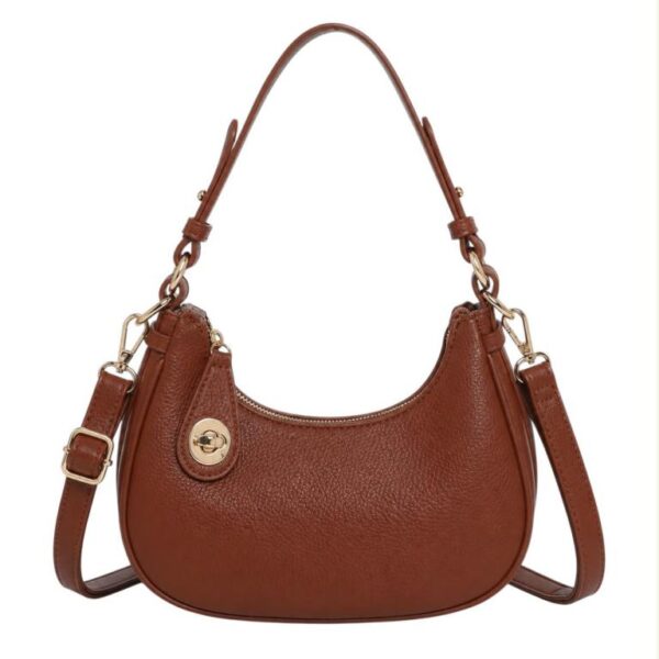 Bolso de Hombro Sintético con Diseño Medialuna y Bloqueo de Seguridad para Mujer - Imagen 8