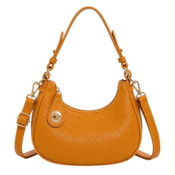 Bolso de Hombro Sintético con Diseño Medialuna y Bloqueo de Seguridad para Mujer - Imagen 3