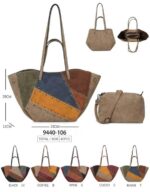 Bolso de Hombro Sintético con 4 Asas, Tachuelas, Imanes Laterales y Bolsito Extra de Mujer - Imagen 6