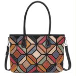 Bolso de Hombro Sintético con Diseño Patchwork y Gran Capacidad para Mujer - Imagen 4