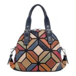 Bolso de Mano Sintético con Diseño Patchwork con Enganches Laterales para Mujer - Imagen 6