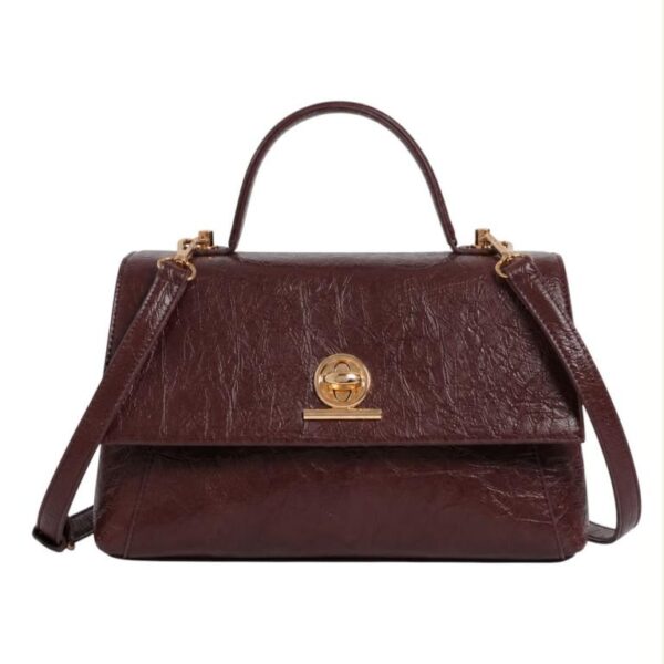 Bolso de Mano Sintético con Solapa de Giro y Bolsillos Internos para Mujer - Imagen 2