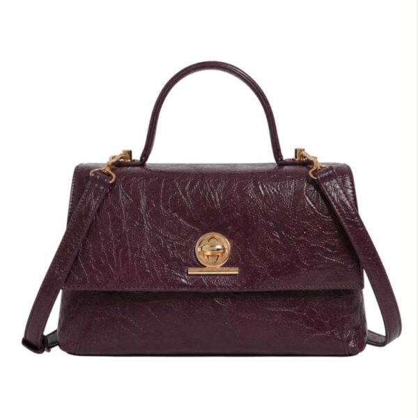 Bolso de Mano Sintético con Solapa de Giro y Bolsillos Internos para Mujer - Imagen 5