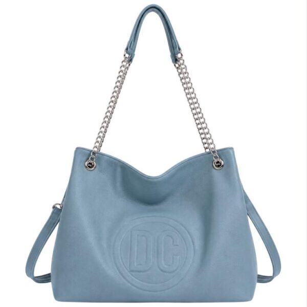 Bolso de Hombro Sintético Hobo con Estampado Frontal D.C. y 2 Asas Ajustables de Cadena - Imagen 2