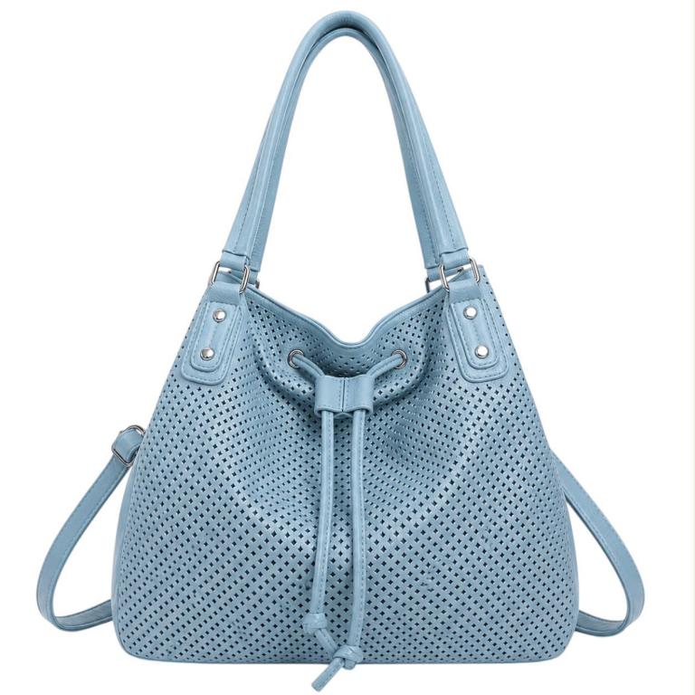 CGA9940-289-7 Bolso de Hombro Sintético Hobo con Cierre de Cuerdas, Cremallera y Bolsillo Trasero Mujer - Imagen 1
