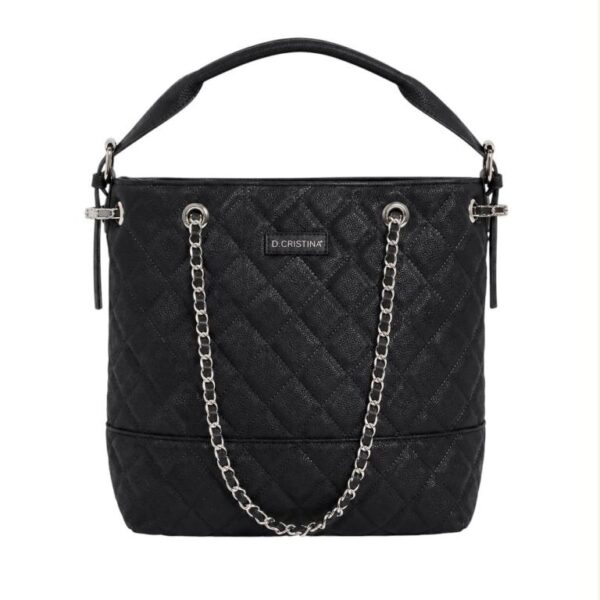Bolso de Mano Sintético D. Cristina para Mujer con 2 Asas de Cadena y Cremallera - Imagen 4
