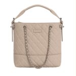 Bolso de Mano Sintético D. Cristina para Mujer con 2 Asas de Cadena y Cremallera