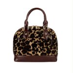 Bolso de Mano Domo Sintético con Frontal Animal Print y 2 Cremalleras Enterizas para Mujer - Imagen 4