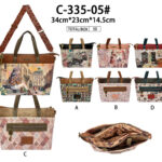 Bolso de Mano Sintético Mujer con Muñeca Sweet Candy, Bolsillos Exteriores y Tira Bandolera