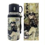 Botella Termo 650ml para Mujer con Diseño de Muñeca Sweet Candy, 2 Tapones y Asa Corta - Imagen 2
