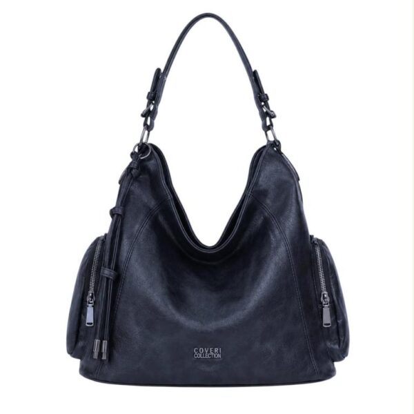 Bolso de Hombro Sintético Estilo Hobo Coveri Collection con Multicompartimentos Mujer - Imagen 5