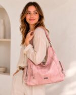 Bolso de Hombro Sintético Estilo Hobo Coveri Collection con Multicompartimentos Mujer - Imagen 2