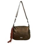Bolso de Hombro Sintético Coveri Collection con Cremallera Inferior Decorativa y Flecos - Imagen 8
