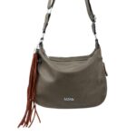 Bolso de Hombro Sintético Coveri Collection con Cremallera Inferior Decorativa y Flecos - Imagen 11