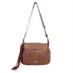 Bolso de Hombro Sintético Coveri Collection con Cremallera Inferior Decorativa y Flecos - Imagen 10