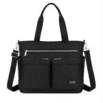 Amplio Bolso de Hombro en Nylon para Mujer con 9 Compartimentos y Gran Calidad Coveri Collection - Imagen 4