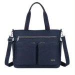Amplio Bolso de Hombro en Nylon para Mujer con 9 Compartimentos y Gran Calidad Coveri Collection - Imagen 6