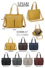 Amplio Bolso de Hombro en Nylon para Mujer con 9 Compartimentos y Gran Calidad Coveri Collection - Imagen 9