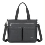 Amplio Bolso de Hombro en Nylon para Mujer con 9 Compartimentos y Gran Calidad Coveri Collection - Imagen 7