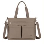 Amplio Bolso de Hombro en Nylon para Mujer con 9 Compartimentos y Gran Calidad Coveri Collection - Imagen 2