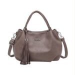 Bolso de Mano Sintético Coveri Collection con Flecos Decorativos y Bolsillo Trasero Mujer