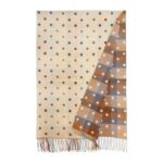 Bufanda Reversible de Lana para Mujer con Flecos Decorativos y Diseño de Lunares - Imagen 2
