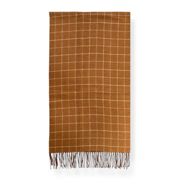 Bufanda Reversible de Lana para Mujer con Flecos Decorativos y Diseño de Rayas - Imagen 7