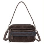 Bolso Bandolera Sintético Bicolor con 5 Compartimentos con Cremallera y Gran Calidad Mujer - Imagen 6