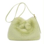 Bolso Bandolera con Pelito Sintético, Cierre de Botón y Asa Larga para Mujer - Imagen 6