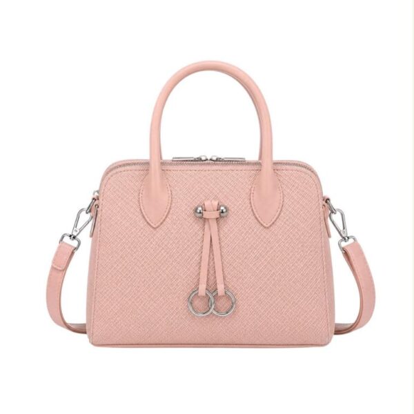 Bolso de Mano Sintético de Mujer con Frontal Decorativo, Bolsillo Trasero y 3 Cremalleras - Imagen 2