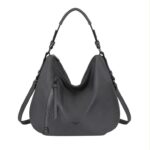 Bolso de Hombro Hobo en Nylon Nazareno Gabrielli con Bolsillos Exteriores de Cremallera Mujer - Imagen 5