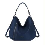 Bolso de Hombro Hobo en Nylon Nazareno Gabrielli con Bolsillos Exteriores de Cremallera Mujer - Imagen 8