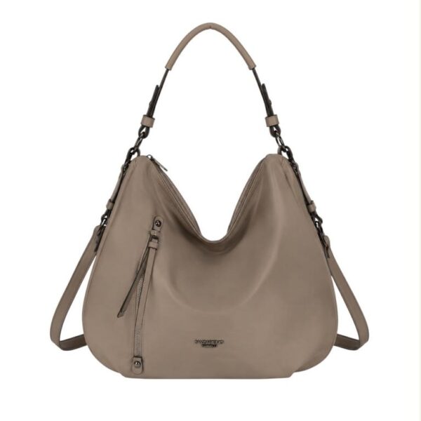 Bolso de Hombro Hobo en Nylon Nazareno Gabrielli con Bolsillos Exteriores de Cremallera Mujer - Imagen 3