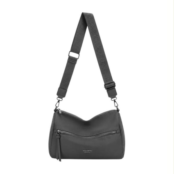 Bolso Bandolera en Tela Nylon para Mujer Nazareno Gabrielli con 2 Bolsillos Exteriores - Imagen 8