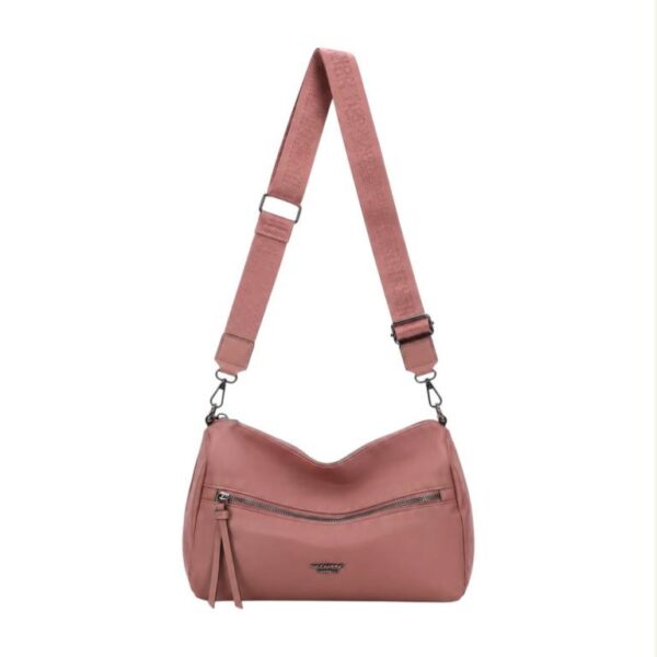 Bolso Bandolera en Tela Nylon para Mujer Nazareno Gabrielli con 2 Bolsillos Exteriores - Imagen 2