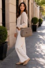Bolso de Hombro en Nylon Nazareno Gabrielli con Multicompartimentos Exteriores Mujer - Imagen 2