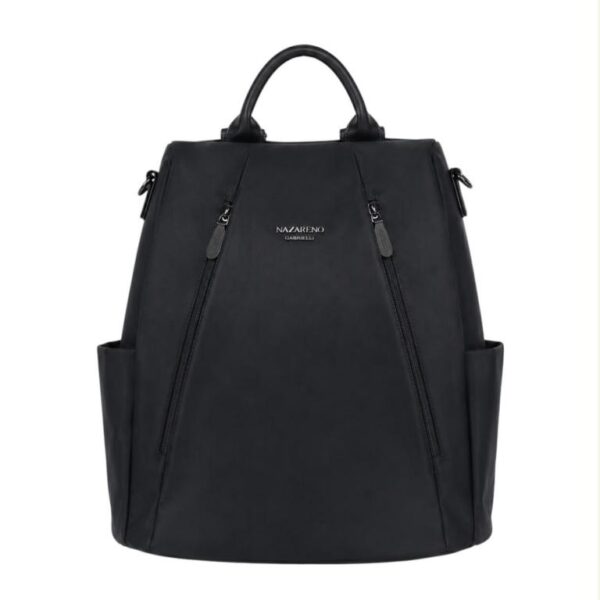 Mochila Antirrobo en Nylon para Mujer Nazareno Gabrielli con 2 Bolsillos Frontales - Imagen 6