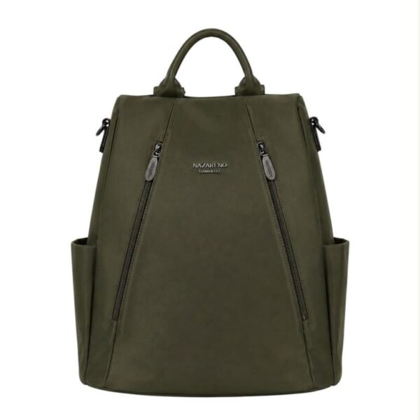 Mochila Antirrobo en Nylon para Mujer Nazareno Gabrielli con 2 Bolsillos Frontales - Imagen 7