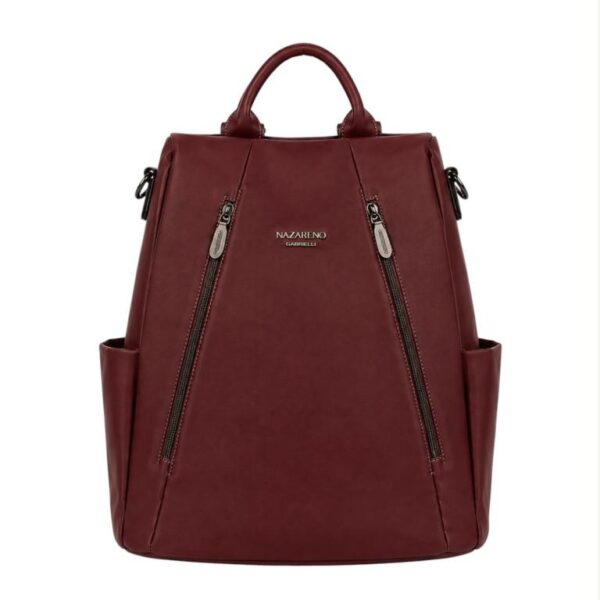 Mochila Antirrobo en Nylon para Mujer Nazareno Gabrielli con 2 Bolsillos Frontales - Imagen 2