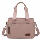 Bolso de Mano en Tela Nylon con 3 Compartimentos y Bolsillos Exteriores para Mujer - Imagen 7