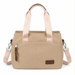Bolso de Mano en Tela Nylon con 3 Compartimentos y Bolsillos Exteriores para Mujer - Imagen 4
