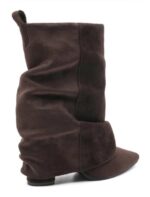 Botines de Mujer con Diseño Caña Arrugada y Puntera Afilada - Imagen 8
