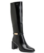 Botas Altas de Mujer con Bloque de Tacón y Bonito Detalle Dorado - Imagen 2