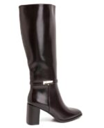 Botas Altas de Mujer con Bloque de Tacón y Bonito Detalle Dorado - Imagen 3