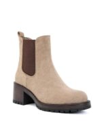 Botines de Mujer con Tacón Grueso, Cremallera y Suela Dentada