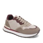 Zapatillas de Mujer con Diseño de Costuras Decorativas, Cordones y Suela Blanca