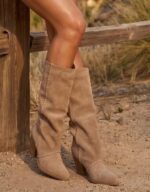 Botas Altas de Mujer con Puntera Afilada y Diseño Trenzado Original